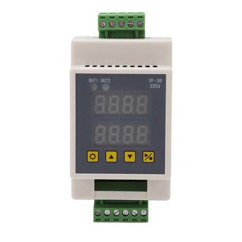 (As show, One size) Timer Module 2 Channel Accurate LCD Screen ABS Delay Module White DC 727V AC 220V