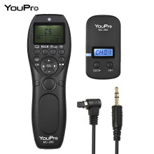 (As show, One size) YouPro MC-292 N3 2.4G Wireless Remote Control LCD Timer Shutter Release Transmitter Receiver 32 Channels for Canon 7D 7DII 6D 50D 5DIII 5D 5DS 5DSR 40