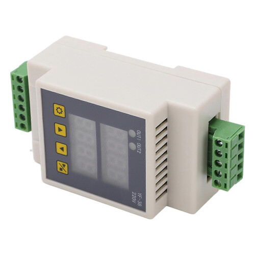 (As show, One size) Timer Module 2 Channel Accurate LCD Screen ABS Delay Module White DC 727V AC 220V 1