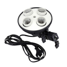 (As show, One size) 4 in 1 E27 Base Socket Light Lamp Bulb Holder Adapter for Photo Video Studio Softbox