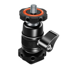 (As show, One size) Mini Ball Head Adapter Monitor Mount Cold Shoe Adapter Aluminum Alloy with 1/4 Inch Screw for Mounting Camera Monitor Microphone LED Video Light