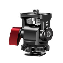 (As show, One size) Camera Monitor Mount Cold Shoe Mount Adapter Aluminum Alloy with 1/4 Inch Screw for Mounting Camera Monitor Microphone LED Video Light