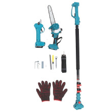 (As show, One size) Electric Chainsaw Kit 600W Brushless Motor Pruning Shear with Extension Pole Cordless Gardening Tool for Branch Trimming
