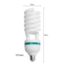 (As show, One size) Spiral Fluorescent Light Bulb 135W 5500K Daylight E27 Socket 110V Energy Saving for Studio Photography Video Lighting