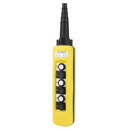 (As show, One size) Crane Chain Hoist Push Button Switch Lifting Pendant Controller 6 Buttons