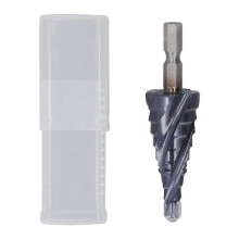 (As show, One size) M35 Cobalt Drill Bit 9 Steps 4 Spiral Flutes Bit for Stainless Steel and Hard Metal 521mm 1/4 Inch Shank