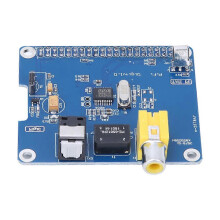 (As show, One size) For Raspberry Pi 3/2B HIFI DiGi Digital Sound Card I2S SPDIF Expansion Board Fiber Optic Module