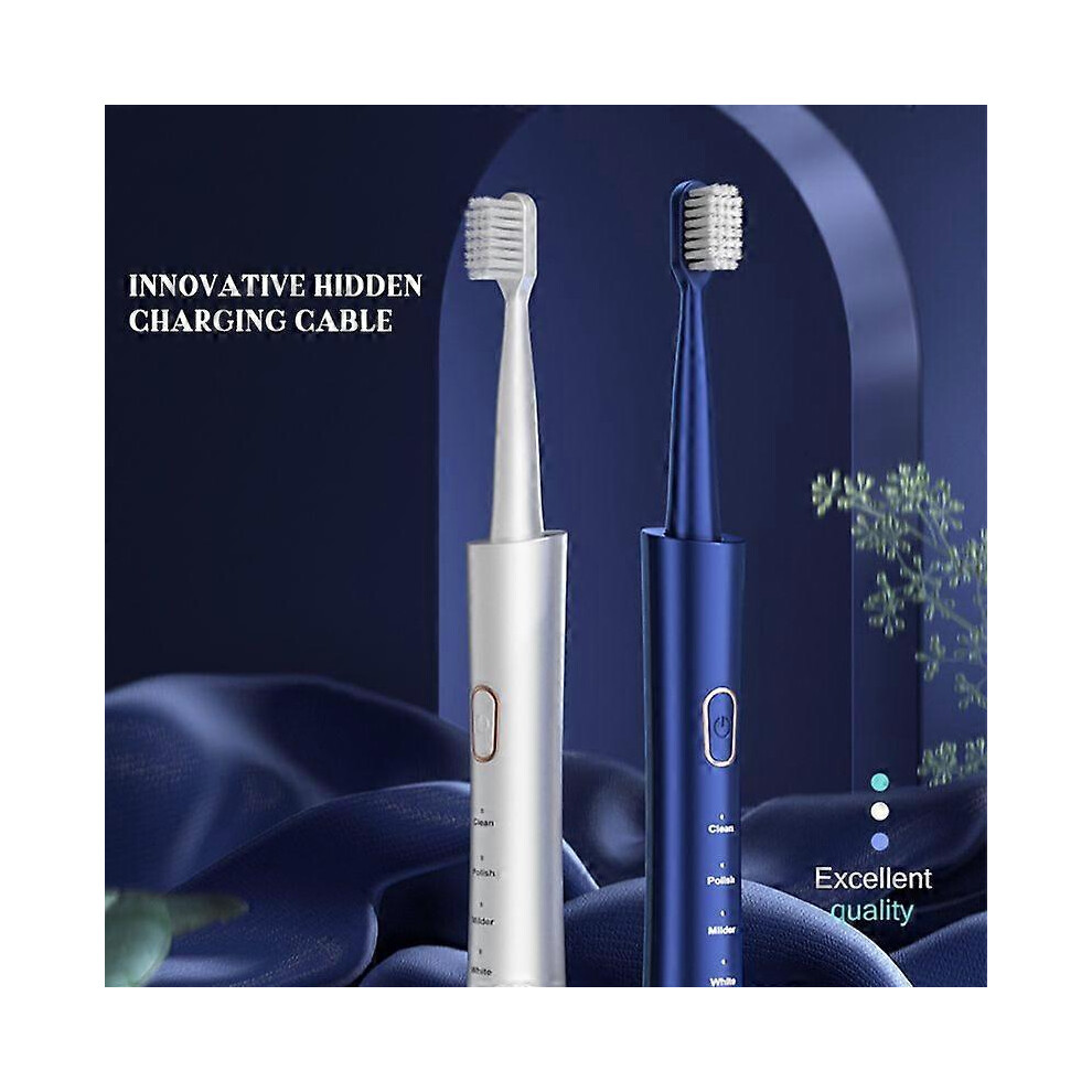 (As show, One size) Electric Toothbrush Oral Care Rechargeable Toothbrush 2-Minute Timer 30-Second Reminder 160-Minute Battery Life IPX7 Waterproof Co-image-OPC-PHJ6WY8-NEW