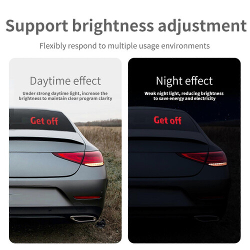 (As show, One size) LED Light Sign 64x20 Dot Matrix Flexible Programmable Mobile APP Control Customizable Text Sign 2