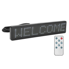 (As show, One size) LED Matrix Panel Remote Control Programmable Scrolling LED Sign for Store Car Bar Hotel Z741W White
