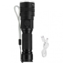 USB Charging Flashlight 1500lm 4modes Adjustment Outdoor Travel Hiking Emergency Torch