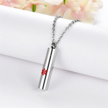 Stainless Steel Medical Alert ID Capsule Pendant Necklace