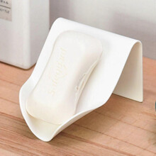 PIAO Single Bathroom Soap Dish, Self-Draining Single Soap Dish, Shower Holder, Soap Saver, White