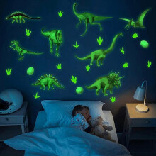 PIAO Luminous dinosaur kids wall decal, dinosaur wall decal children's room, wall sticker, wall sticker children's room, luminous sticker, luminous wa