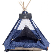 Pet Cat Dog Teepee with Cushion, Luxury Teepee Tent, Indoor Dog and Cat Kennel, Cat Houses with Small Blackboard