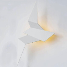 PIAO Modern LED Flying Bird Wall Sconce for Bedroom Living Room (12.8 Inch) (White)