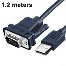 Usb On Rs232 Serial Cable, 1.2M Gold -Plated Usb 2.0 To Rs232 Plug Db9 Serially Converter Cable with Ftdi Chipset for Cash Register Modem Scanner Indu