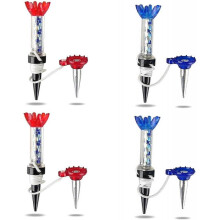 PPIAO Golf Tees Unbreakable Plastic Magnetic 80mm Long Bulk Reusable Value 4 Pack Blue Red Flexible Magnet Tee Lift Step for Men Women Practice Traini