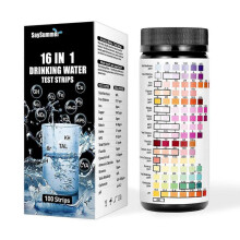 Piao 16 In 1 Water Tester, Water Hardness, 100 Tap Water Test Strips, Water Test Kit for Lead, Ph, Copper, Iron, Nitrate, Chlorine And More.