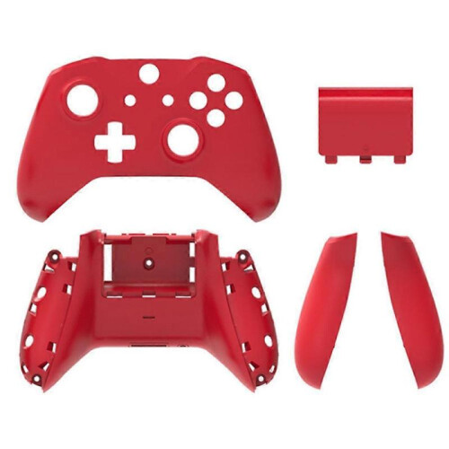 (red) Complete Protection Case Housing Replacement Parts For Xbox One Wireless Controller Handle hemp surface protective shell 1