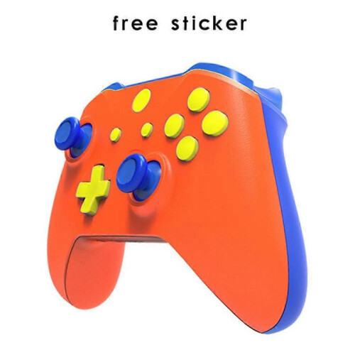 (Goku color matching) Complete Protection Case Housing Replacement Parts For Xbox One Wireless Controller Handle hemp surface protective shell 1
