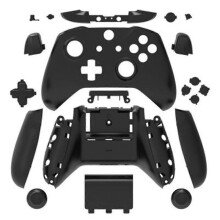 (black) Complete Protection Case Housing Replacement Parts For Xbox One Wireless Controller Handle hemp surface protective shell