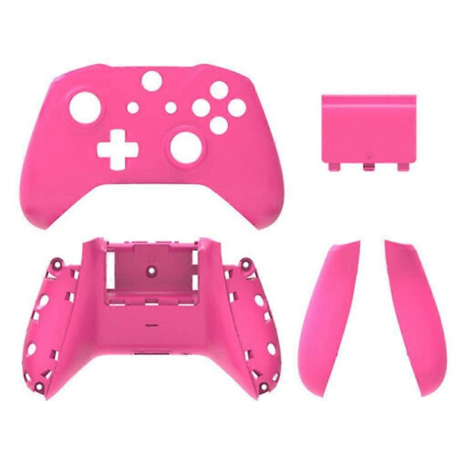 (pink) Complete Protection Case Housing Replacement Parts For Xbox One Wireless Controller Handle hemp surface protective shell 1