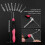 Lighted Crochet Hook Set,9 Size Interchangeable Heads 2.5mm to 6.5mm with Ergonomic Grip 3