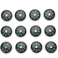 Pocket Compass - 20mm 12pcs Mini Pocket Oil Filled Compass for Hiking Camping Outdoor Accessories