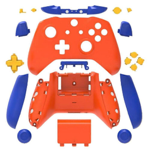 (Goku color matching) Complete Protection Case Housing Replacement Parts For Xbox One Wireless Controller Handle hemp surface protective shell