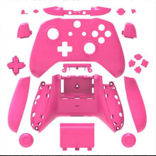 (pink) Complete Protection Case Housing Replacement Parts For Xbox One Wireless Controller Handle hemp surface protective shell