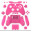 (pink) Complete Protection Case Housing Replacement Parts For Xbox One Wireless Controller Handle hemp surface protective shell 1