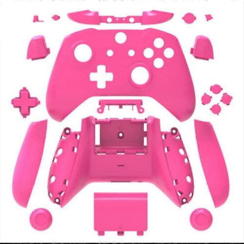 (pink) Complete Protection Case Housing Replacement Parts For Xbox One Wireless Controller Handle hemp surface protective shell