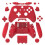 (red) Complete Protection Case Housing Replacement Parts For Xbox One Wireless Controller Handle hemp surface protective shell 1