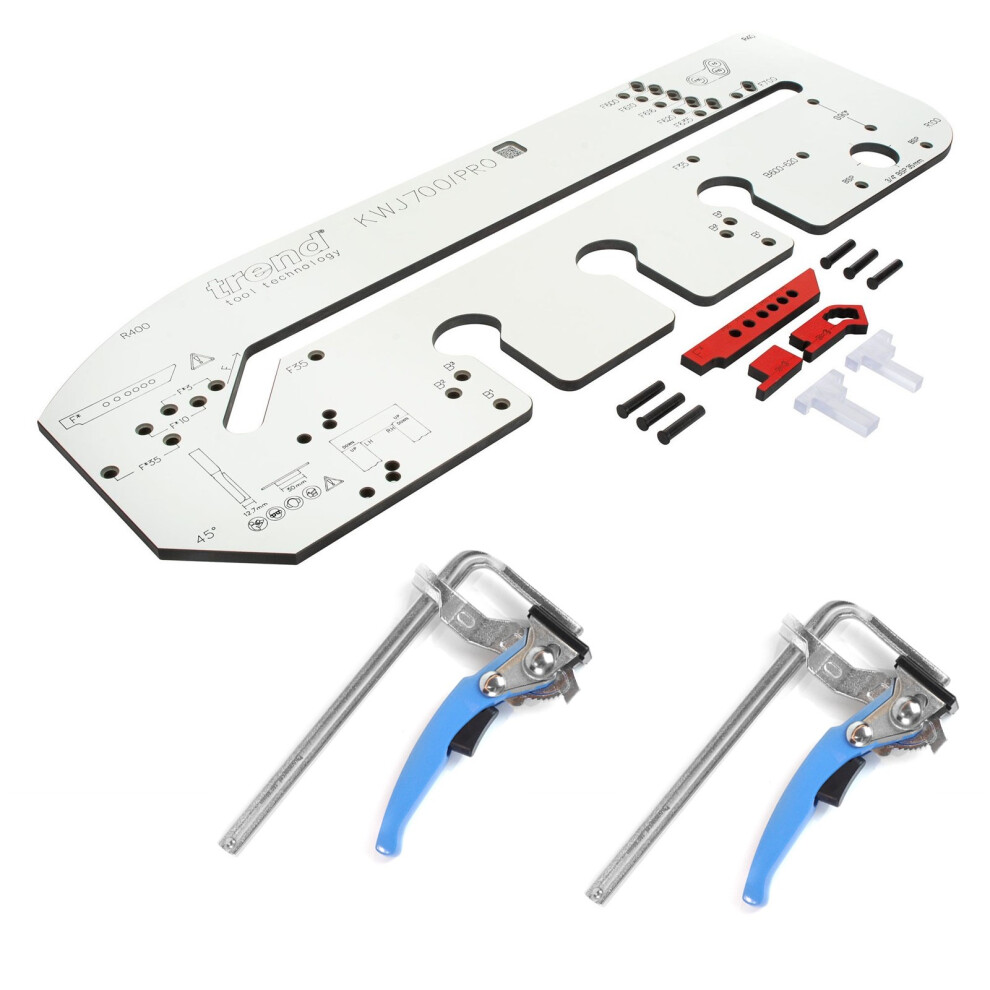 Trend KWJ700/PRO Pro Kitchen Worktop Jig 700mm Template + Quick Release Clamps