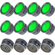 12 Pieces Faucet Aerators Water Faucet Aerators Faucet Flow Restrictor Insert Replacement Parts Aerators for Bathroom or Kitchen