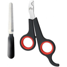 CEESC Pet Nail Scissors Set with Professional Nail File, Comfortable Trimming for Kittens, Puppies, Rabbits and Other Small Pets
