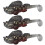 (As show, One size) 3Pcs 3Pcs Artificial Simulation Fish Shape Lure Bait Fishing Tackle with Sharp Hook 1