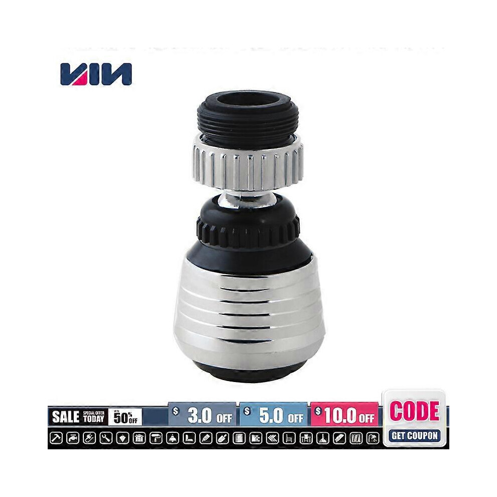 (As Show, One Size) Universal 360 Degree Faucet Aerator Kitchen Sink Water Saving Splash Filter Faucet Nozzle Diffuser Shower Connector Bubbler 4909775309966