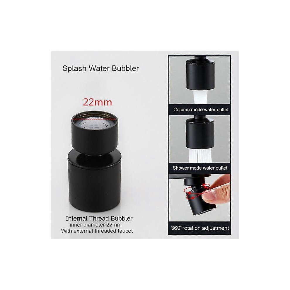 (Spanners, One Size) 360 Swivel Kitchen Sink Aerator Washbasin Brass Faucet Bubbler Pressurized Splash-Proof Water Saving Faucet Extension Aerator 4909775311099