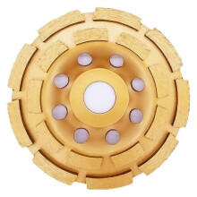 Diamond Grinding Wheel 115 x 22.2 mm - Diamond Cup Wheel for Concrete, Granite, Stone, Marble, Stone, Masonry, Brick, Roughcast, Waxed Concrete