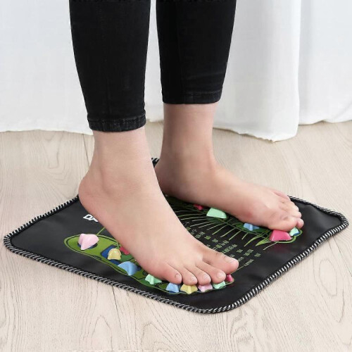 Acupressure Reflexology Foot Massage Mat (Black) 2