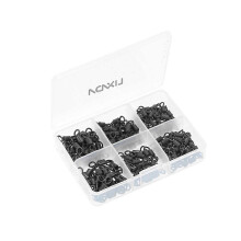 (As show, One size) Lixada 150pc/lot 2# 3# 4# Fishing Swivels Rolling Swivel Connector Solid Rings Sea Fishing Accessories