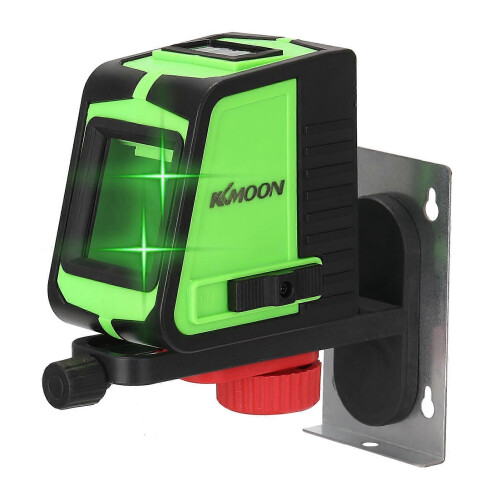(As show, One size) KKmoon Multifunctional 2 Lines Laser Level Large Window Leveling Tool with Sound Alarm Function