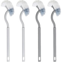 Nirvana 4pcs Curved Toilet Brushes Double Sided Cleaning Toilet Brush Longer Handle Toilet Brush Toilet Brushes Decontamination Cleaning Lower Toilet