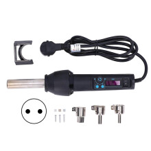 (As show, One size) 700W Portable Blower Hot Air Gun Adjustable Electronic Heat Gun Nozzle Kit 120L/min MaximumEU Plug 220V