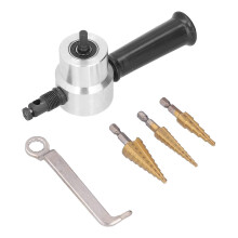 (As show, One size) Double Head Nibbler Aluminum Alloy High Speed Steel Cobalt Step Drill Bits for Drilling