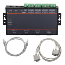 (As show, One size) Serial Server 4Serials RS232/485/422 to Ethernet 536V for Industrial Control Site