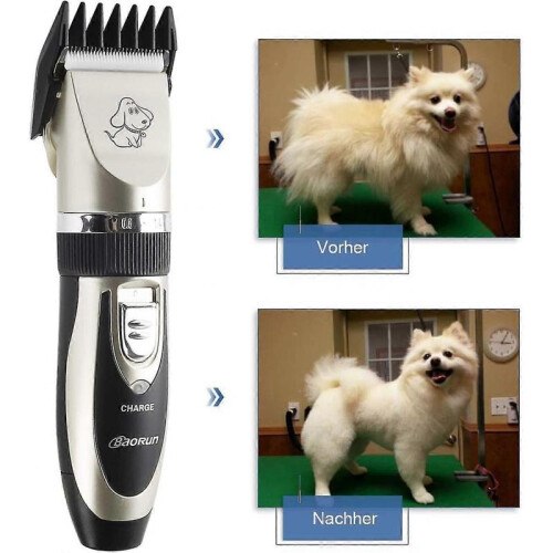 Professional Dog Cat Clipper Pet Clipper ,ceramic Blades Rechargeable Wire with 4 Adaptable Combs 2