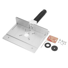 (As show, One size) Router Lift Kit Aluminum Alloy 180 Rotation Multifunctional Router Table Insert Plate for Woodworking